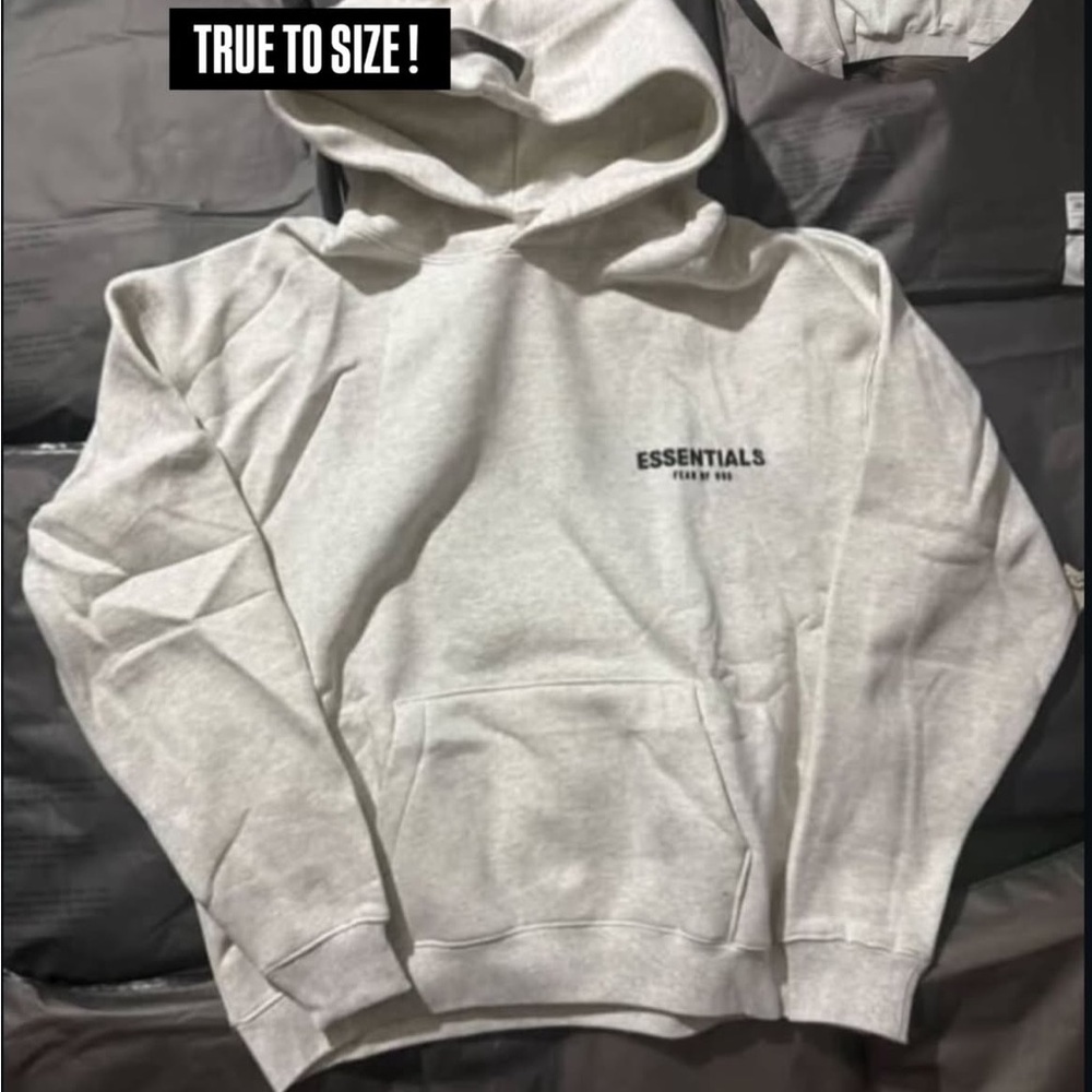 Essentials Light Gray Pullover Hoodie
